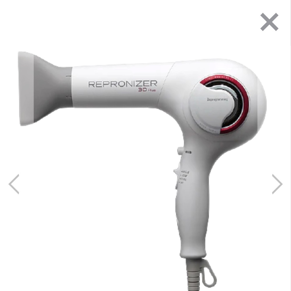 3D Plus Hair Dryer - White and Gray